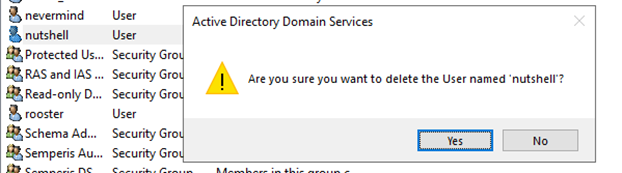 Active Directory - Deleting on-prem nutshell account