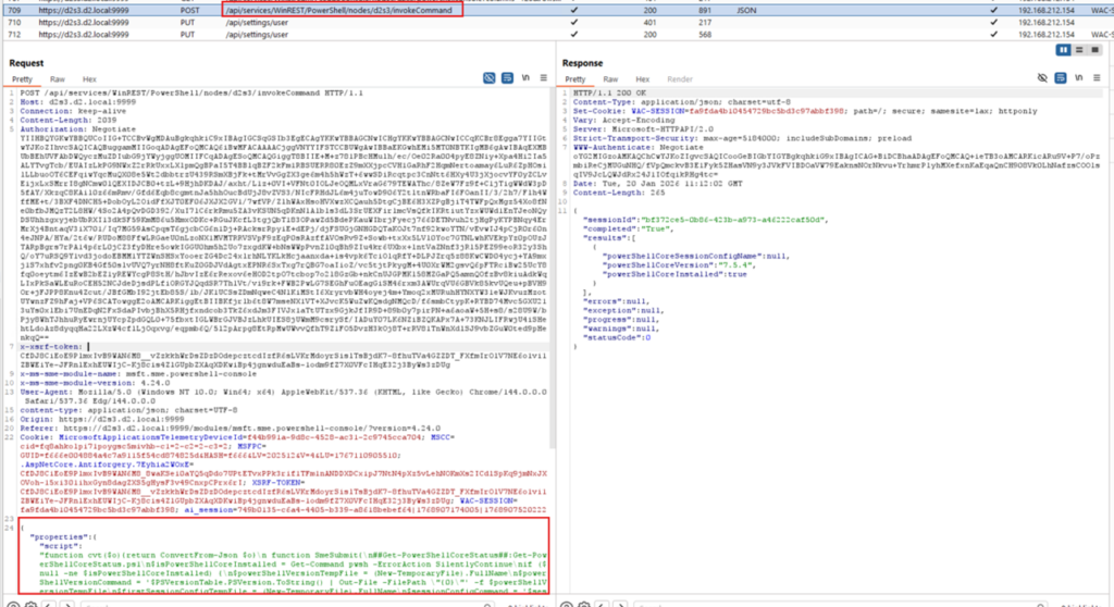 Endpoint REST che consente l'esecuzione di codice