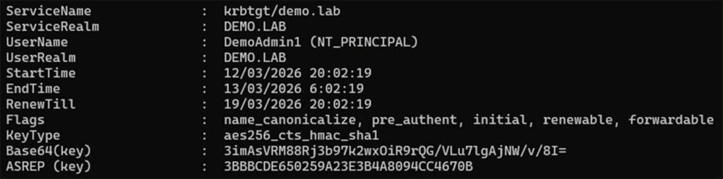 Un TGT para el usuario «Domain Admin» real