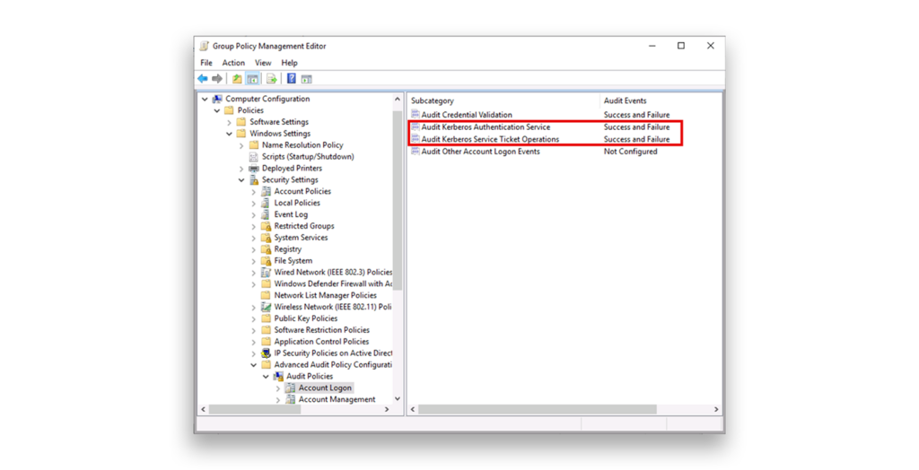 Enabling Service Ticket Auditing